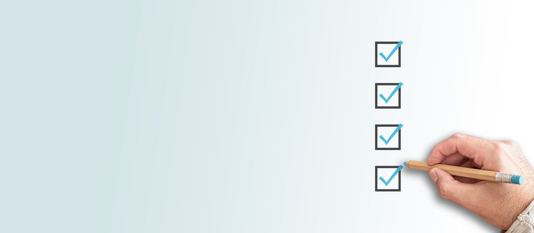 Person checking things off a checklist